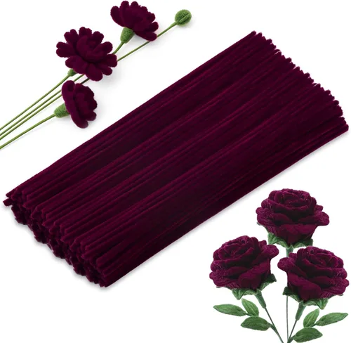 Miniatura 23 de 100 Piezas Limpiapipas Morados, Limpiapipas para Manualidades DIY Artes y Artesanías Decoraciones, Tallos de Chenilla (Morado)