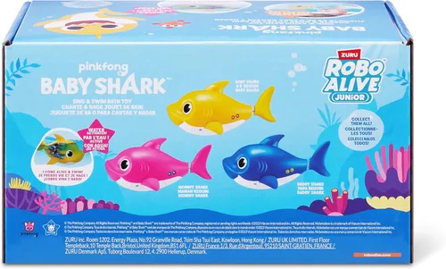 Miniatura 8 de Robo Alive Junior Baby Shark - Aletas de silicona para cantar y nadar Baby Shark (amarillo) por ZURU