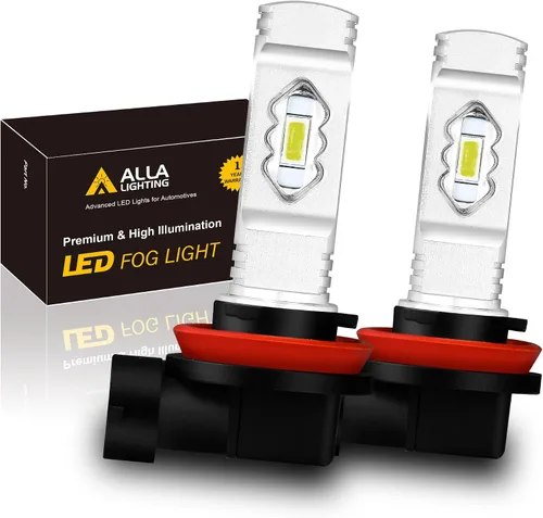 Alla Lighting Bombillas LED antiniebla LED rojas H11 H16 de 3800 lm ETI 56-SMD Xtreme superbrillantes H8 H11 H16 bombillas LED de repuesto para