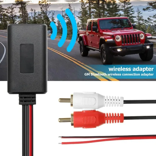 Miniatura 3 de AUCELI Adaptador de cable Bluetooth inalámbrico universal para automóvil, 2 RCA Aux Audio, conector de radio, entrada de carbohidratos, reproducción