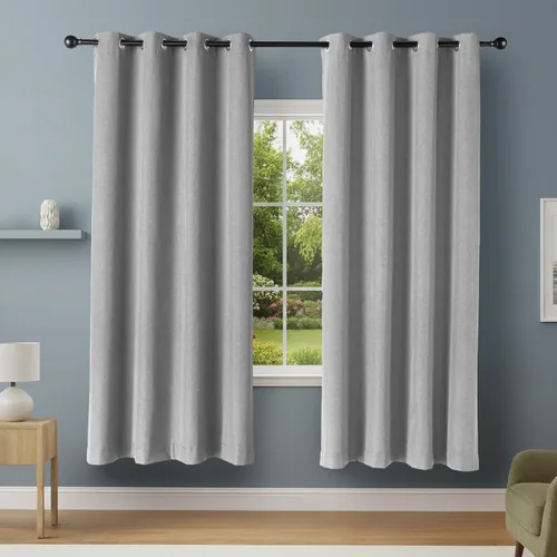 Miniatura 13 de Amazon Basics Cortinas 100% opacas con ojales, 2 paneles, 52 x 84 pulgadas, beige