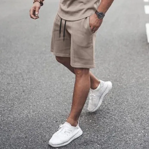 Miniatura 4 de Conjunto deportivo de verano de 2 piezas para hombre, camisetas de manga corta y pantalones cortos, conjunto deportivo deportivo deportivo