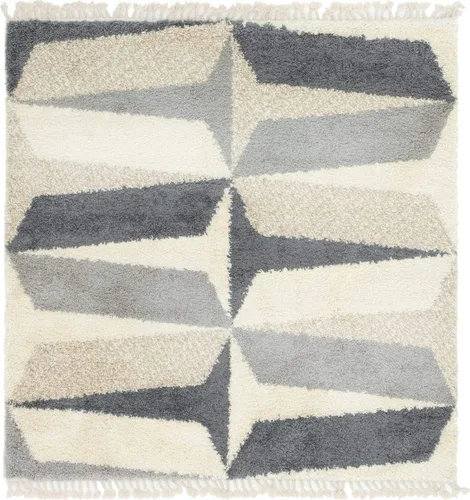 Miniatura 13 de Unique Loom Hygge Shag Collection - Alfombra moderna de inspiración marroquí, diseño geométrico, felpa y acogedora