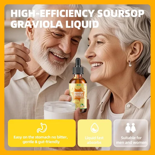 Miniatura 2 de Extracto líquido de hoja de graviola de guanábana para apoyo celular y regeneración, refuerzo inmunológico, relajación, hígado y sueño, líquido