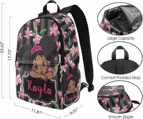Miniatura 92 de Texto personalizado Elefante desgaste gafas mochila mochila mochila casual Daypack bolsa para mamá niñas, color86-4, Mochilas Daypack