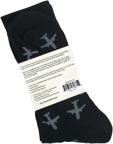 Miniatura 3 de Twin Jets - Calcetines de tripulación prémium con temática de aviación, 1 par
