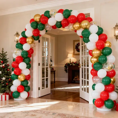 Miniatura 4 de RUBFAC Globos rojos, diferentes tamaños, 105 unidades de 5/10/12/18 pulgadas para arco de guirnalda, globos de látex para revelación de género