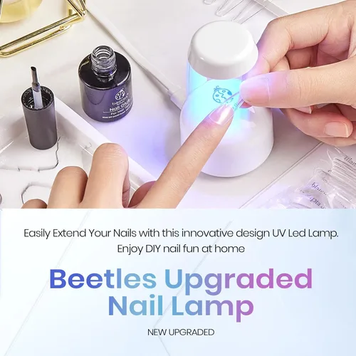 Miniatura 2 de Beetles - Mini luz UV para uñas de gel, curado flash, innovador con sensor inteligente para un sistema de extensión fácil y rápido, luz LED UV