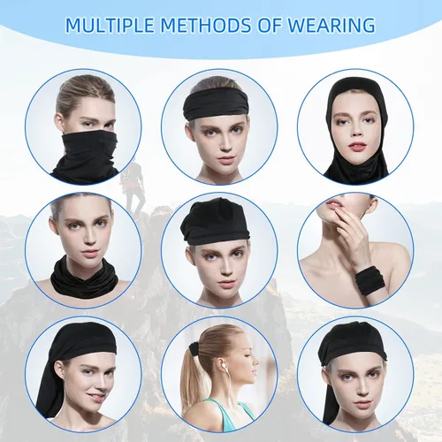 Miniatura 5 de Paquete de 6 polainas para cuello para hombres y mujeres, transpirables, para exteriores, para senderismo, correr, ciclismo y pesca