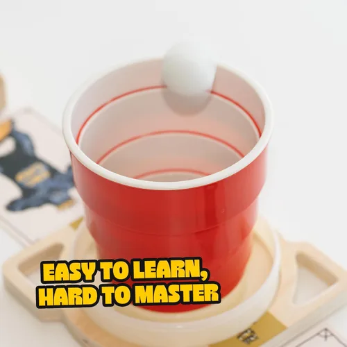 Miniatura 7 de King Pong - Juego de mesa original para niños, adolescentes y adultos 1-4 jugadores Juego basado en habilidades Muchas formas de jugar Juego