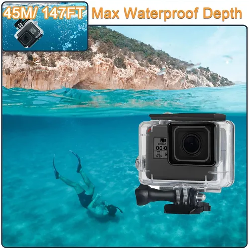 Miniatura 3 de Carcasa impermeable para GoPro Hero 5 6 7 Negro, carcasa protectora de buceo subacuático con soporte para Go Pro Hero5 6 Hero7 Kit de accesorios