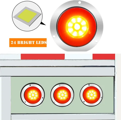 Miniatura 3 de Ourbest Luces traseras para remolque (2, rojo amarillo)