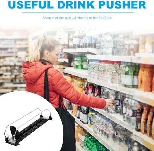 Miniatura 7 de Organizador de bebidas para nevera, dispensador de latas de soda con deslizador automático, organizador de botellas de refrigerador, soporte