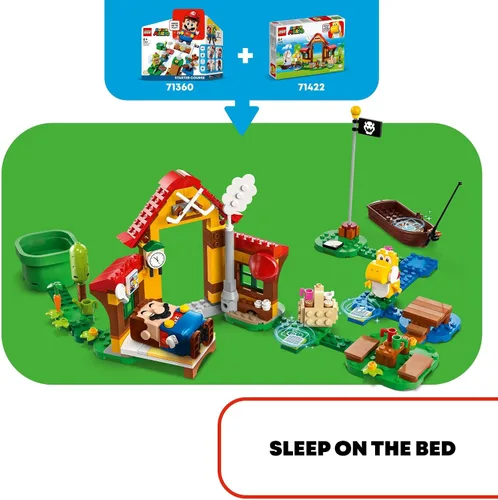 Miniatura 5 de LEGO Super Mario Picnic at Mario's House - Juego de expansión 71422, juego coleccionable con figura amarilla de Yoshi, juguete de juego