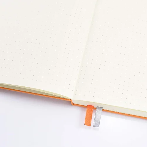 Miniatura 5 de Guissi Cuaderno clásico de cuadrícula de puntos, tapa dura A5, papel grueso sin ácidos de 3.53 oz/m², con bolsillo interior fino, piel sintética