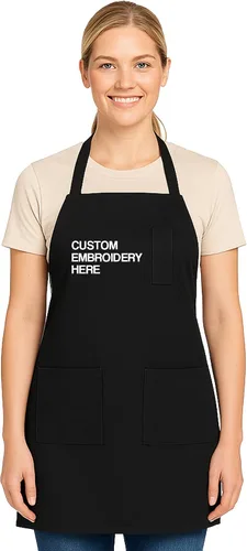 Delantal de chef bordado personalizado – Delantal con nombre personalizado, ajustable, gran regalo para hombres y mujeres