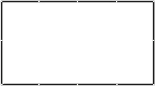 Pantalla de proyector, versión de 150 pulgadas, pantalla de proyector portátil 16:9, pantalla de proyección HD plegable, color blanco para montaje