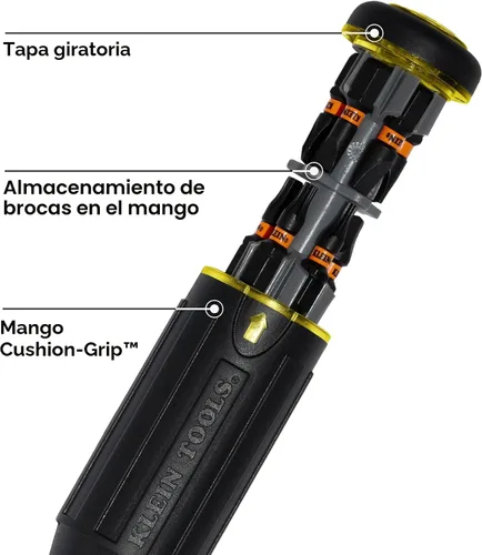 Miniatura 6 de Klein Tools 32517HD KNECT 17 en 1 destornillador híbrido con clasificación de impacto/destornillador de tuercas, magnético, enchufe abatible, 11