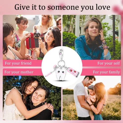 Miniatura 42 de Hapour Dijes de plata de ley 925 para pulseras, collar, joyería europea, colgante de cuentas para mujeres y madres