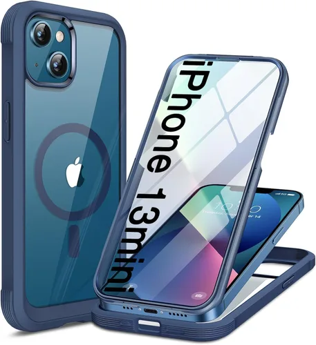 Miniatura 103 de Miracase Funda para iPhone 13 de 6.1 pulgadas, [sin burbujas] funda de teléfono de cuerpo completo con pantalla de vidrio completa integrada, sin
