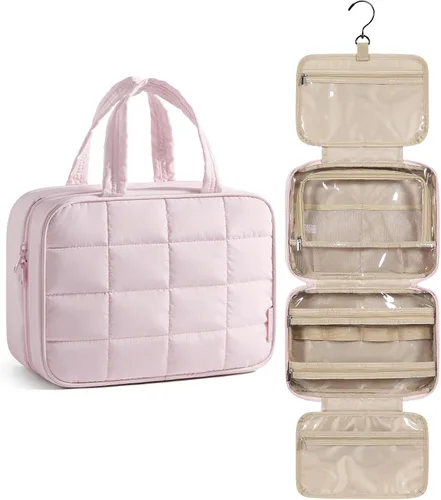 Miniatura 12 de Bolsa de viaje para artículos de aseo personal BAGSMART con organizador para joyas, bolsa de viaje colgante para artículos de tocador, organizador