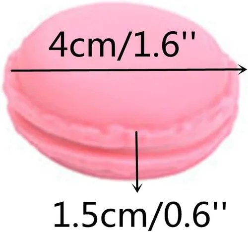 Miniatura 10 de HAN SHENG Organizador de joyas para aretes, anillos, collares, paquete de 30 lindos macarrones de 1.6 pulgadas, mini estuches de viaje, contenedores