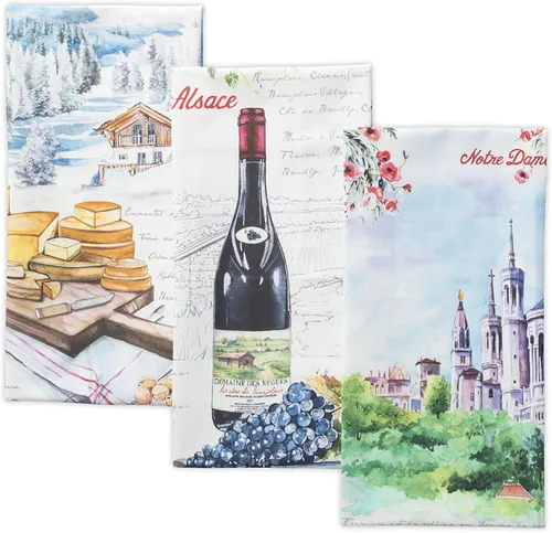 Miniatura 51 de Maison d' Hermine - Juego de 2 paños de cocina, multiusos, 100% de algodón, suaves, absorbentes, trapo de cocina, toalla de bar, Basse Cour 005