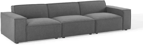 Miniatura 3 de Modway EEI-4112-CHA Restore - Sofá seccional de 3 piezas, color carbón