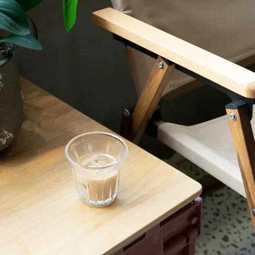 Miniatura 6 de Juego de 2 tazas de vidrio transparente de 3 onzas para café/leche, tazas de café aisladas, accesorios de espresso regulares en cocina, oficina