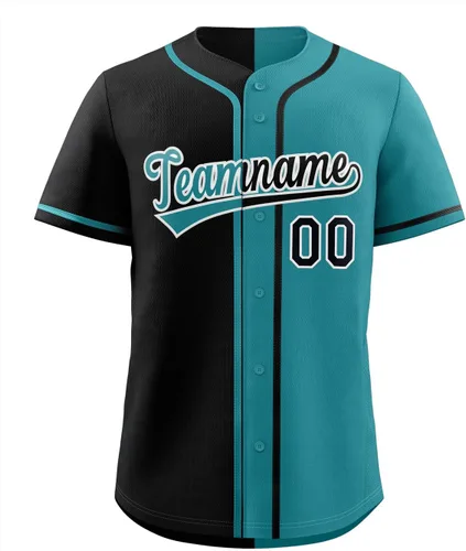 Miniatura 18 de Camiseta de béisbol dividida personalizada con botones y número de nombre cosido personalizado para hombres/mujeres/niños