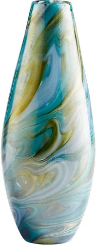 Miniatura 2 de Cyan Design Jarrones y macetas pequeños de calcedonia, remolino dorado azul
