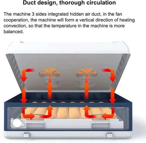 Miniatura 2 de Fully Automatic Farm Incubator,Poultry Hatcher Automatic Turner Incubator,Intelligent Control Temperature,for Hatching Eggs Farm Breeding Hatching