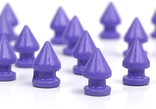 Miniatura 10 de RUBYCA 100 juegos de clavos y tachuelas de metal para árbol de 0.472 in con parte trasera metálica para bricolaje punk, cuero artesanal azul