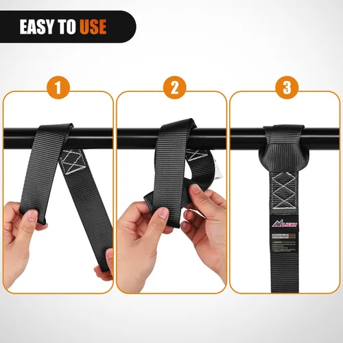 Miniatura 5 de Nilight Soft Loop - Correas de amarre de motocicleta de 1.7 x 17 pulgadas, resistentes, 12,000 libras, resistencia máxima a la rotura para asegurar