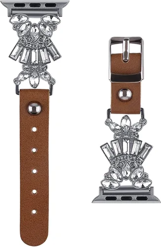 Miniatura 7 de VIQIV Bling Jewelry - Pulsera compatible con Apple Watch Ultra de 1.496 pulgadas, 1.575 pulgadas, 1.614 pulgadas, 1.654 pulgadas, 1.732 pulgadas