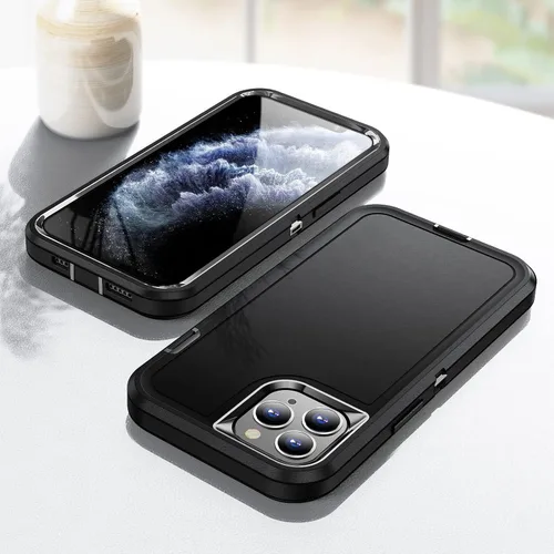 Miniatura 7 de Funda para iPhone 11 Pro Max para hombre, híbrida a prueba de caídas resistente, resistente, a prueba de golpes, ajuste delgado, funda protectora