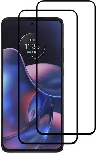 Miniatura 4 de Protector de pantalla de vidrio templado para Motorola Edge 2022 – [2 unidades] Protector de pantalla de vidrio templado negro Frontier Protector
