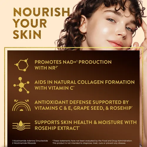 Miniatura 2 de Swisse Plus NAD+ Beauty Restore Ingredientes clínicamente probados Suplemento NAD+ para hombres y mujeres Apoya la formación de colágeno