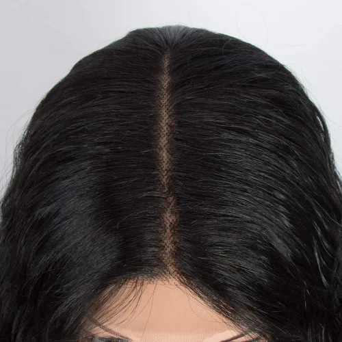 Miniatura 5 de Pelucas de encaje frontal de 30 pulgadas, pelucas sintéticas súper largas con cabello de bebé, resistente al calor, 8.47 oz, 6 pulgadas, raya