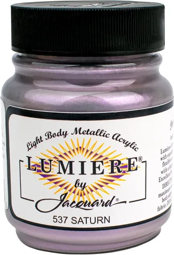 Miniatura 58 de Jacquard Lumiere Pintura para Tela de 2.25oz Turquesa Nacarado - Pintura Metálica para Tela, Cuero, Lienzo, Papel y Madera - Pintura Acrílica
