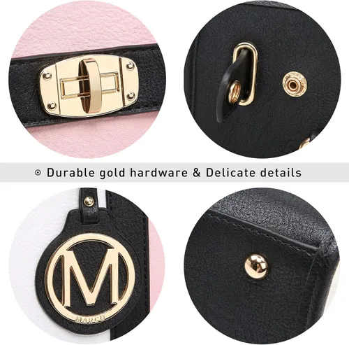 Miniatura 5 de Bolso de mano de moda para mujer con asa superior bolso de hombro bolso de trabajo con cartera a juego juego de 2 piezas