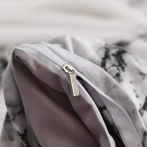 Miniatura 9 de Juego de 3 piezas de ropa de cama de mármol, funda de edredón de poliéster, juego de funda de edredón para el hogar, dormitorio, hotel, tamaño doble