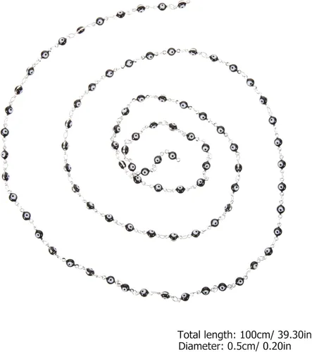 Miniatura 2 de EXCEART 1 rollo de collar contra el mal de ojo, cadena para hacer joyas, cadenas de collar a granel para collares, manualidades