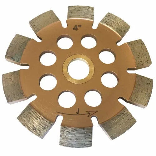 Miniatura 11 de Hoja de punto de inserción estilo sándwich de diamante de 4 pulgadas para extracción de juntas de mortero, ancho de segmento de doble capa de 1/4