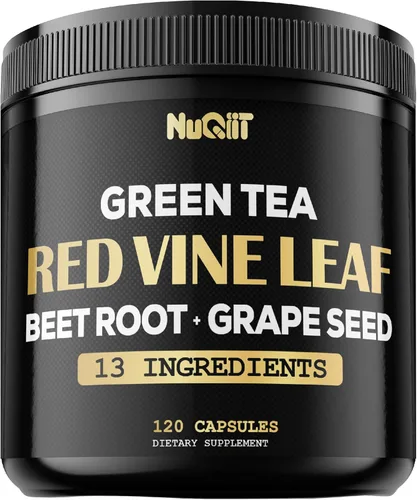 Extracto de hoja de vid roja, 15000 mg de raíz de remolacha, 3000 mg de té verde orgánico, suplemento de 3000 mg y más, apoya la salud del corazón,