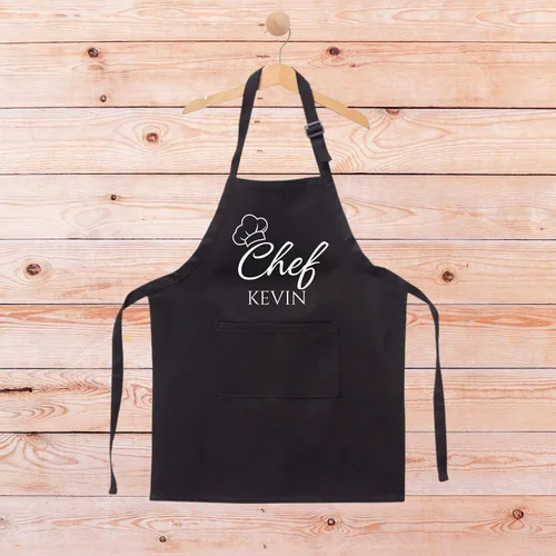 Miniatura 3 de Delantal de chef personalizado con nombre, delantal de cocina personalizado para hombres y mujeres, regalo de cocina ajustable para cocineros