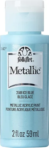 Miniatura 37 de FolkArt Pintura Acrílica Metálica para Manualidades, Fucsia Chispeante 60 ml Pintura Premium con Acabado Metálico, Perfecta para Aplicar Fácilmente