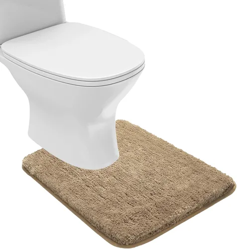 Suchtale Alfombra de contorno de baño antideslizante, absorbente de agua, suave microfibra lanuda lavable a máquina, alfombra de baño para baño,