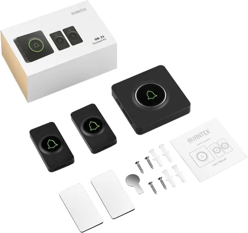 Miniatura 7 de AVANTEK Timbre inalámbrico de más de 1300 pies de alcance inalámbrico, DB-21 Kit de timbre de puerta impermeable con 2 botones, 56 melodías y 5