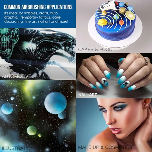 Miniatura 5 de Master Airbrush G255 Pro Kit de pistola de aerógrafo de alimentación por gravedad de doble acción con 3 juegos de boquillas